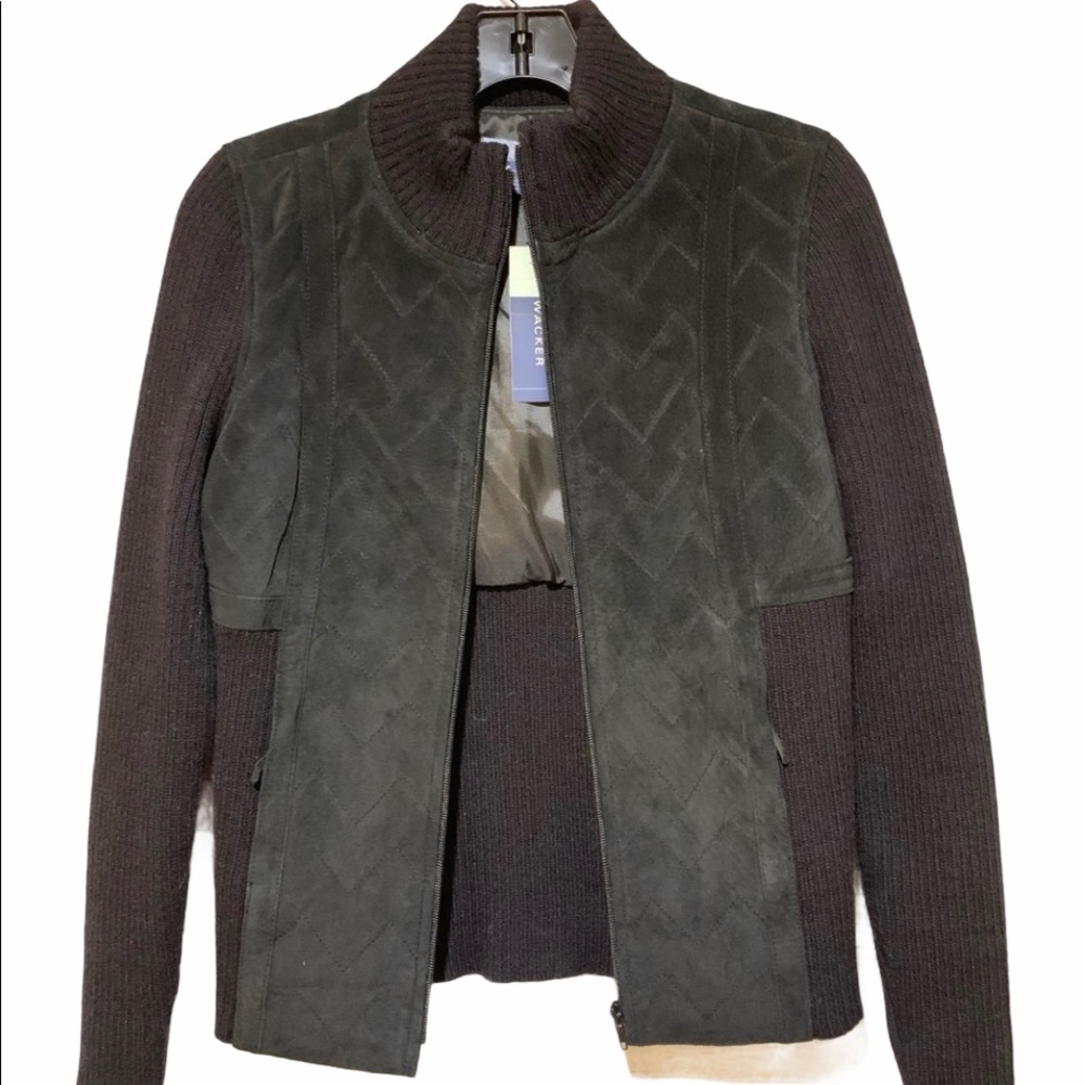 Bushwacker Black Suede Jacket/ Sweater size XS